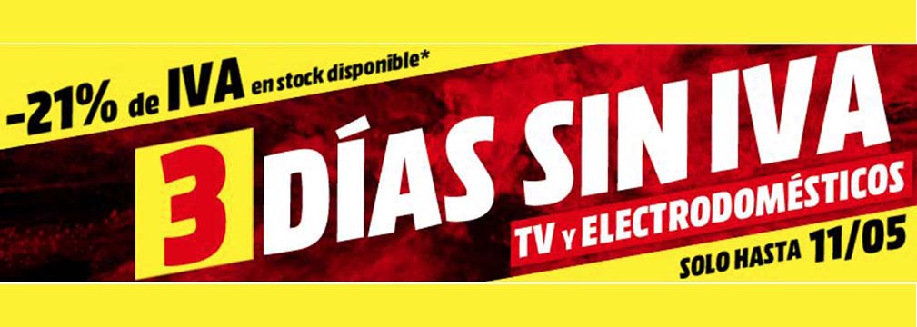 alias Depresión Interminable 3 días sin IVA en TV y electrodomésticos en Media Markt - Bilbondo