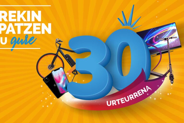 Bilbondon gure 30. urteurrena zurekin ospatzen dugu