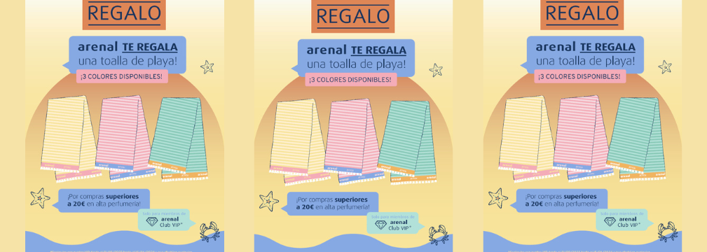 arenal te regala una toalla este verano